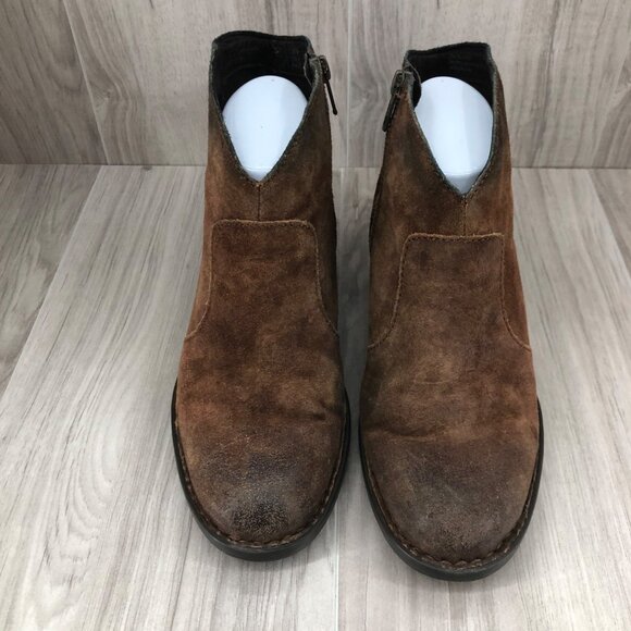 Born Faywood Distressed Suede Side Zip | Mercari Born Ankle Boots Womens 8.5M Brown Distressed Suede Zip Booties